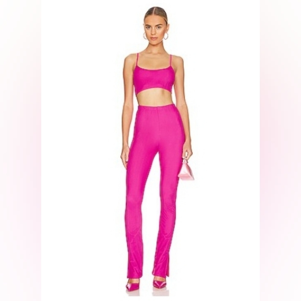 Superdown Pink High-Waisted Leggings